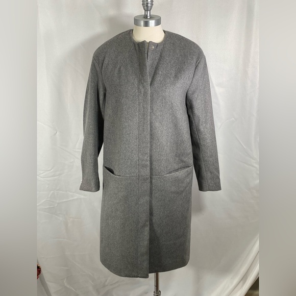 H&M wool blend winter knee length coat formal office career preppy classic 4 - Picture 1 of 11